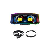Agwuoetr Écran LCD Multi-Fonctions 6,2 Pouces P4 OBD + GPS HUD HUD avec Turbine Intelligente, Vitesse, Accéléromètre et Compteur de Pente
