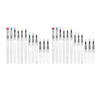 Agwuoetr Ensemble de 24 Stylos Pinceaux pour Aquarelle, Stylos à Peinture Aquarelle, Marqueurs à Base D'Eau pour Aquarelle, Crayon de Couleur Soluble dans L'Eau