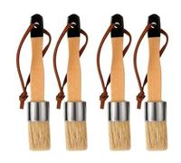 Agwuoetr Ensemble de 4 Pinceaux en Cire pour Peinture à la Craie et pour Application de Cire sur Meubles, pour Peinture au Lait, Acrylique et Pochoirs.
