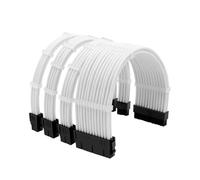 Agwuoetr Ensemble de Câbles D'Extension d'alimentation Modulaire Efficace pour Le Boîtier D'Ordinateur Optimisé et la Configuration de la Plate-Forme Miniers, Blanc