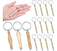 Agwuoetr Ensemble Porte-Clés Mandrin de Tournage sur Bois, Kit de 12 Pièces pour Cadeaux de Menuiserie B