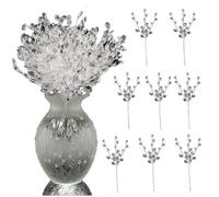 Agwuoetr Fleurs Acryliques Branche Droplettes d'eau Forme de Fleur de Cristal Perles pour Le Mariage Fête de Noël Crafts