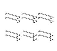 Agwuoetr Grand Support de Suspension de Verre à Vin de Verre à Pied Sous L'Armoire de Rangement de Bar de Cuisine Fer Noir 17 Pouces Lot de 12
