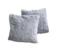 Agwuoetr Housses de Coussin en Fourrure Ombrée de la Série de Luxe, Double Face, Housse de Coussin Décorative pour Canapé/Lit, Lot de 2,