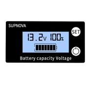Agwuoetr Indicateur de Capacité de Batterie DC 8 V-100 V Plomb-Acide Lithium LiFePO4 Voiture Moto Voltmètre Jauge de Tension 12 V 24 V 48 V 72 V A