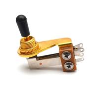 Agwuoetr Interrupteur de Guitare en Métal à 3 Voies Interrupteur à Bascule Sélecteur pour les Pièces de Guitare Électrique L Type de Pointe en Métal Or