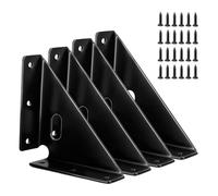 Agwuoetr Joints à Gousset 4 Pièces, Code D'Angle Trapézoïdal, Fixations de Support D'Angle, Joint de Support D'Étagère de Meuble