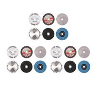 Agwuoetr Kit de 18 Disques de Coupe de 75 mm pour Meuleuse D'Angle D'Alésage de 10 Mm, Lame de Scie Circulaire en Métal, Meule à Lamelles Plates, Tampons de Ponçage