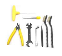 Agwuoetr Kit D'Outils de Nettoyage de Buse D'Imprimante 3D 17 Pièces, Accessoires D'Imprimante 3D avec Outil de Démontage de Buse et Brosse à Aiguille de Nettoyage - Jaune.