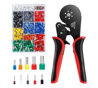 Agwuoetr Kit D'Outils de Sertissage de Virole, de Pinces à Sertir avec 1200 Connecteurs à Sertir, 0,08-16 Mm², Auto-Ajustable