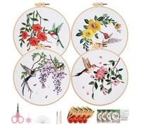 Agwuoetr Kits de Broderie Débutants Kit de Broderie de Motifs de Broderie pour Les Débutants