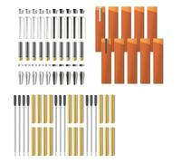 Agwuoetr Kits de Stylos pour Tournage sur Bois, Lot de 10, 10 Stylos à Bille à Encre Noire, Roller à Bille Fin, Fournitures de Tournage, Ensemble Torsadé