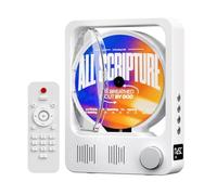 Agwuoetr Lecteur CD de Bureau Premium Sound avec Bluetooth 5.3, Enceintes HiFi, Télécommande et Affichage LED pour