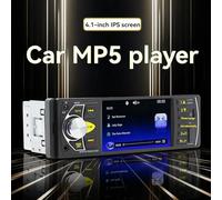 Agwuoetr Lecteur MP5 de Voiture avec Écran de 4,1 Pouces Compatible avec Bluetooth 1 Din Système Audio à Distance USB AUX FM Support Caméra de Recul