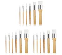 Agwuoetr Lot de 18 Pinceaux de Peinture Artistique en Bois pour Artistes, Adultes, Enfants, Peinture Corporelle, Peinture Acrylique, Aquarelle