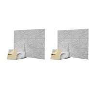 Agwuoetr Lot de 24 Panneaux Acoustiques avec Auto-Adhésifs, 12 Panneaux en Mousse Insonorisée de 12 x 0,4 Pouces, Panneaux Acoustiques Haute Densité, Gris Argenté