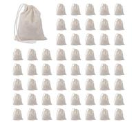 Agwuoetr Lot de 300 en Coton avec Cordon de Serrage, en Mousseline, Sachets de Thé (4X3 Poues)