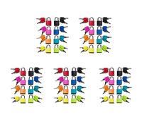 Agwuoetr Lot de 40 Serrures avec Clé pour Bagage Gym Locker Lock Mini Coloré pour L'École En Plein Air à A