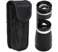 Agwuoetr Loupe Polarisante Portable 10x à Champ Sombre, Lentille Triplet de 20,5 mm avec Lumière LED, Loupe Polarisante LED Portative.