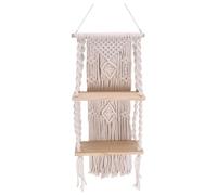 Agwuoetr Main Gland Macramé Tenture Murale éTagèRe Boho Coton Corde Tissé Tapisserie Plante Cintre éTagèRe Flottante Maison Chambre DéCor