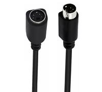 Agwuoetr Mini Din 4pin Mâle à à 90 Degrés Bend S-Video Câble SVHS à 4 Broches pour la Caméra, DVR, Connexion DVD Player Straight