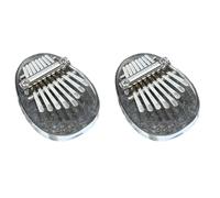 Agwuoetr Mini Kalimba Arc-En-Ciel à 8 Touches, Cristal Transparent, Instrument de Piano à Doigts, Gouttelettes D'Eau