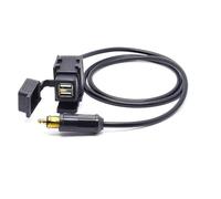 Agwuoetr Motorcycle Double Socket de Chargeur USB avec Adaptateur d'alimentation de Câble de 150 cm pour Le Téléphone GPS EU PLIGNE