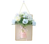 Agwuoetr Nordique Belle Pièce Décoration Murale Accessoires de Décoration de Maison Pièces Vase Suspendu Pendentifs Muraux Artisanat Cadeau Grille Cadre Suspendu avec Vase