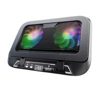 Agwuoetr Nouveau V21 14cm à Double Ventilateur pour Ordinateur Portable Refroidisseur D'Éclair LED Réglable pour Les Ordinateurs de 14 "-17,3"
