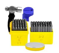 Agwuoetr Numéro en Acier et Kit D'Estampage de Lettre - Ensemble D'Outils Parfait pour L'Estampage en Métal dans les et L'Artisanat en Cuir