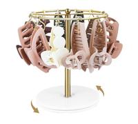 Agwuoetr Organisateur de Clip à Griffes avec Rotation à 360 Degrés, Support de Support en Métal pour Affichage de Rangement de Pince à Cheveux pour Le Décor de Salle de Bain de la Chambre