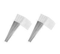 Agwuoetr Paquet de 100 Drapeaux de Marquage, Drapeaux de Cour Blancs 15x4x5 Pouces, Drapeaux de Marqueur, Marqueurs de Drapeaux de Pelouse, Drapeaux D'Irrigation, Drapeaux de Paysage