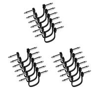 Agwuoetr Paquet de 18 Câbles de Raccordement de Guitare de 6 Pouces, Câble de Pédale de Guitare D'Instrument Câble de Raccordement Plat à Angle Droit