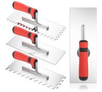 Agwuoetr PCStile en Acier Inoxydable en Acier Carré Encoche Carrée de Truelle 4 Pc Outils pour le Carrelage Du Sol Mural