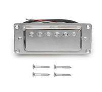 Agwuoetr Pick-Up de Guitare Électrique Humbucker 6 Trous à 4 Trous pour Guitare LP Universal Fit Silver