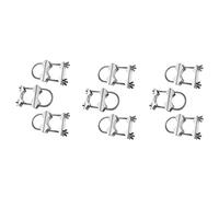 Agwuoetr Pince de Mât à Double Antenne Bloc de Mâchoire en V avec Boulons en U Kit de Support de de Mât Antirouille à Mât pour TV, CB (9 Ensembles)