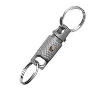 Agwuoetr Porte-Clés Moleté en Alliage de Titane, Rotation à 360 Degrés, Démontage, Accessoire Portable pour L'Extérieur.