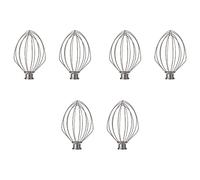 Agwuoetr pour K5AWW Remplacement de Fouet de pour Cuisine 5QT 5K5SS 5KPM5 Mélangeur pour 5 Pintes de Levage Machines Fouet 6 Pièces