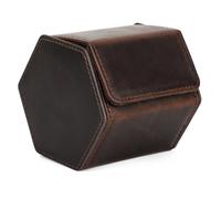 Agwuoetr Regarder Le Boîtier de Rangement Boîte Hexagonale Crazy Horse Cow Hides Watchs Diamond Outdoor Voyage