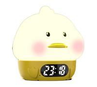 Agwuoetr Réveil pour Enfants, Veilleuses Canard, Affichage de la Température, Changement de Couleur RVB, Minuterie de Réveil, Rechargeable