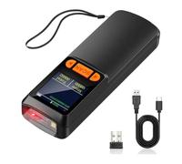 Agwuoetr Scanner de Codes à Barres Portable sans 2D QR 1D avec Écran LCD Affichage Bluetooth pour Téléphone Intelligent, Ordinateur et POS