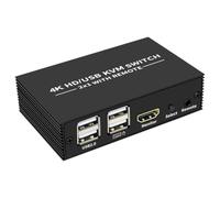 Agwuoetr Sélecteur USB 4K 60Hz KVM Switch Compatible Switcher 2x1 pour PC pour Partager Le Port de Clavier de Souris Moniteur