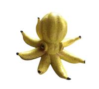 Agwuoetr Statue de Poulpe Drôle de Banane, Statue de Poulpe Décorative Mignonne pour Jardin, Salon, Cour, Maison, Jaune