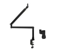 Agwuoetr Support de Bras à Ciseaux avec Bras à Microphone Rotatif à 360° et Support de Microphone avec Perche Extensible