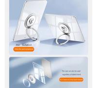 Agwuoetr Support Universel pour Tablette, Support de Bureau Pliable Pivotant à 360 Degrés avec Adhésif, Argent
