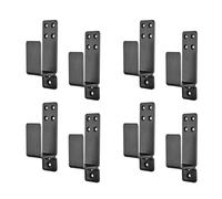 Agwuoetr Supports de de Porte, Lot de 8 Supports de Barre Ouverte pour la Sécurité à Domicile, 8 x 4 Supports de Barre Empêchent L'Entrée Non Autorisée