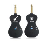 Agwuoetr Système de Guitare Sans Intégré Rechargeable 4 Canaux Émetteur-Récepteur de Guitare pour Guitare Électrique Basse Pièces de Rechange Accessoires