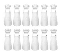 Agwuoetr Tablier pour Enfants et Chapeau de Chef 24 Pièces Tablier de Cuisine pour Enfants Réglable pour La Cuisine et La Peinture
