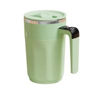 Agwuoetr Tasse à Café Magnétique Électrique avec Affichage de la Température à LED, en Acier Inoxydable 316, Tasse de Mélange Portable Magnétique en Acier Inoxydable, Tasse de Mélange de Café Autogira