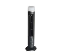 Agwuoetr Ventilateur Refroidisseur d'air Portable, Ventilateur Tour Simplifié avec LED, Vent Puissant, Peu Encombrant, sans Lame, Interface USB Noir